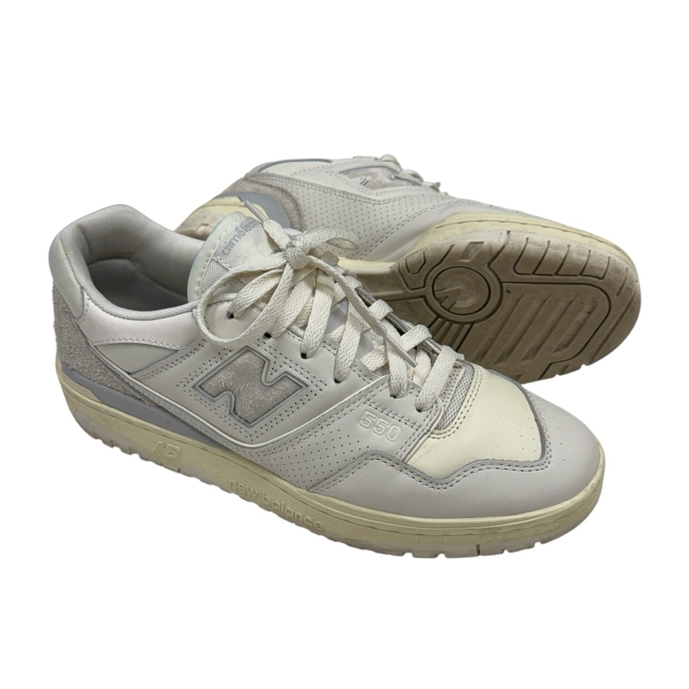 New Balance 550 Aime Leon Dore Mens 8.5 White Leather Low Top Shoes Sneakers